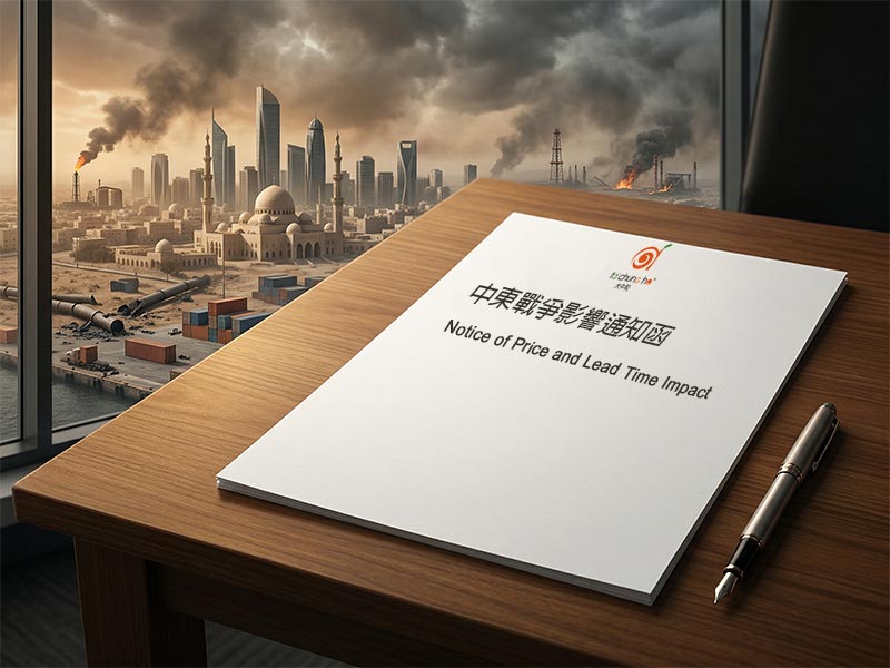 【重要通知】中東戰爭影響通知