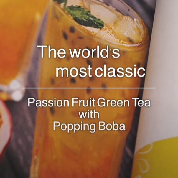 超經典百香綠+爆爆珠！